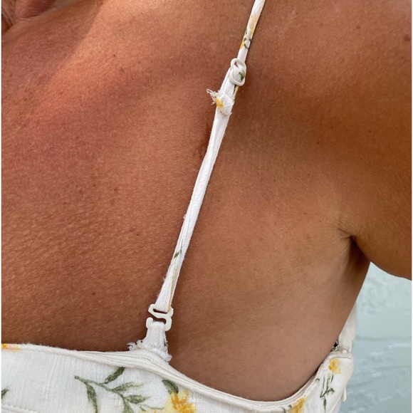 Soft Floral off white spaghetti strap sun dress with adjustable straps Size XL - Picture 6 of 16